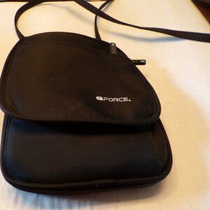 GForce Black Cross Body RFID Blocking Travel Bag Purse with Multiple Pockets